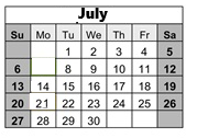 District School Academic Calendar for Pleasant Hill Elementary School for July 2025