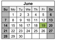 District School Academic Calendar for Pleasant Hill Elementary School for June 2026