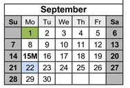 District School Academic Calendar for Pleasant Hill Elementary School for September 2025