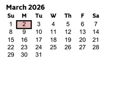 District School Academic Calendar for Acworth Elementary School for March 2026