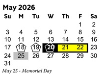 District School Academic Calendar for Acworth Elementary School for May 2026