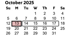 District School Academic Calendar for Acworth Elementary School for October 2025