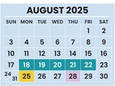 District School Academic Calendar for Africentric Elementary School for August 2025