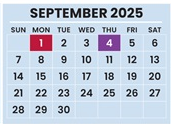 District School Academic Calendar for Africentric Elementary School for September 2025