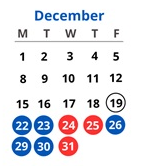 District School Academic Calendar for Horace Mann Montessori Elementary School for December 2025