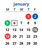District School Academic Calendar for Horace Mann Montessori Elementary School for January 2026
