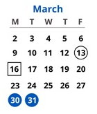 District School Academic Calendar for Horace Mann Montessori Elementary School for March 2026