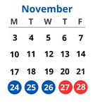 District School Academic Calendar for Horace Mann Montessori Elementary School for November 2025