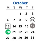 District School Academic Calendar for Horace Mann Montessori Elementary School for October 2025