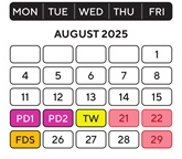 District School Academic Calendar for Carleton Elementary School for August 2025