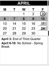 District School Academic Calendar for Beverly Elementary for April 2026
