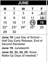 District School Academic Calendar for Beverly Elementary for June 2026