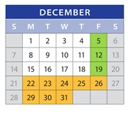 District School Academic Calendar for Childhaven for December 2025