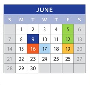 District School Academic Calendar for Childhaven for June 2026