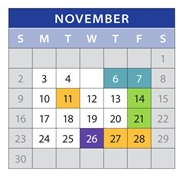 District School Academic Calendar for Childhaven for November 2025