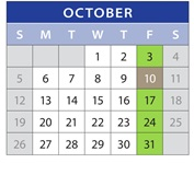 District School Academic Calendar for Childhaven for October 2025