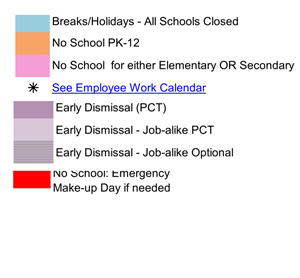 District School Academic Calendar Legend for Ancillary