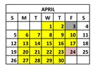 District School Academic Calendar for Edward White Middle School for April 2026