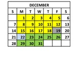 District School Academic Calendar for Edward White Middle School for December 2025