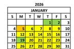 District School Academic Calendar for Edward White Middle School for January 2026
