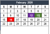 District School Academic Calendar for Bell Manor Elementary for February 2026