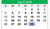 District School Academic Calendar for Jefferson County High School for April 2026