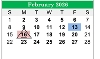 District School Academic Calendar for Jefferson County High School for February 2026
