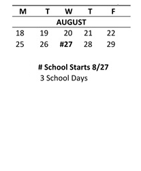 District School Academic Calendar for Carriage Crest Elementary School for August 2025