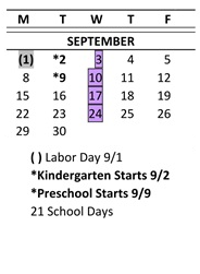 District School Academic Calendar for Carriage Crest Elementary School for September 2025