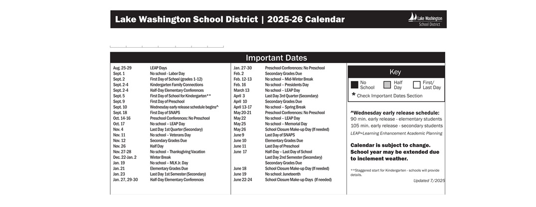 District School Academic Calendar Key for Emily Dickinson Elementary