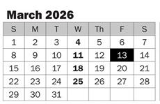 District School Academic Calendar for Emily Dickinson Elementary for March 2026