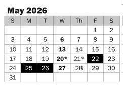 District School Academic Calendar for Emily Dickinson Elementary for May 2026