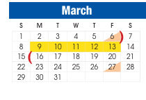 District School Academic Calendar for Bowie Elementary for March 2026