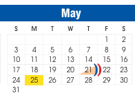 District School Academic Calendar for Bowie Elementary for May 2026