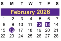 District School Academic Calendar for Coston Elementary School for February 2026