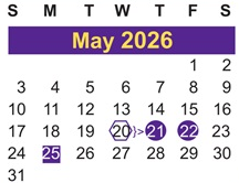 District School Academic Calendar for Coston Elementary School for May 2026