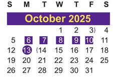 District School Academic Calendar for Coston Elementary School for October 2025