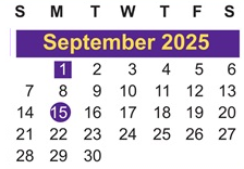 District School Academic Calendar for Coston Elementary School for September 2025