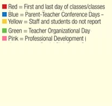 District School Academic Calendar Legend for Assata