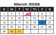 District School Academic Calendar for Assata for March 2026