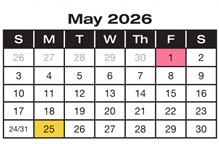 District School Academic Calendar for Assata for May 2026