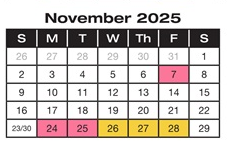District School Academic Calendar for Assata for November 2025