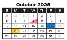 District School Academic Calendar for Assata for October 2025
