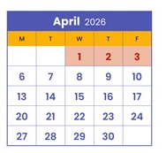 District School Academic Calendar for Minneapolis On Line Learning for April 2026