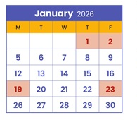 District School Academic Calendar for Minneapolis On Line Learning for January 2026