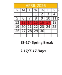 District School Academic Calendar for Robert E Lee Intermediate Elementary School for April 2026