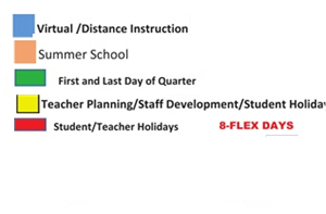 District School Academic Calendar Legend for Robert E Lee Intermediate Elementary School