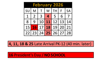 District School Academic Calendar for Noblesville High School for February 2026