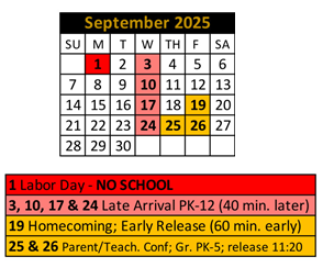 District School Academic Calendar for Noblesville High School for September 2025