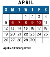 District School Academic Calendar for Canyon Park Jr High for April 2026
